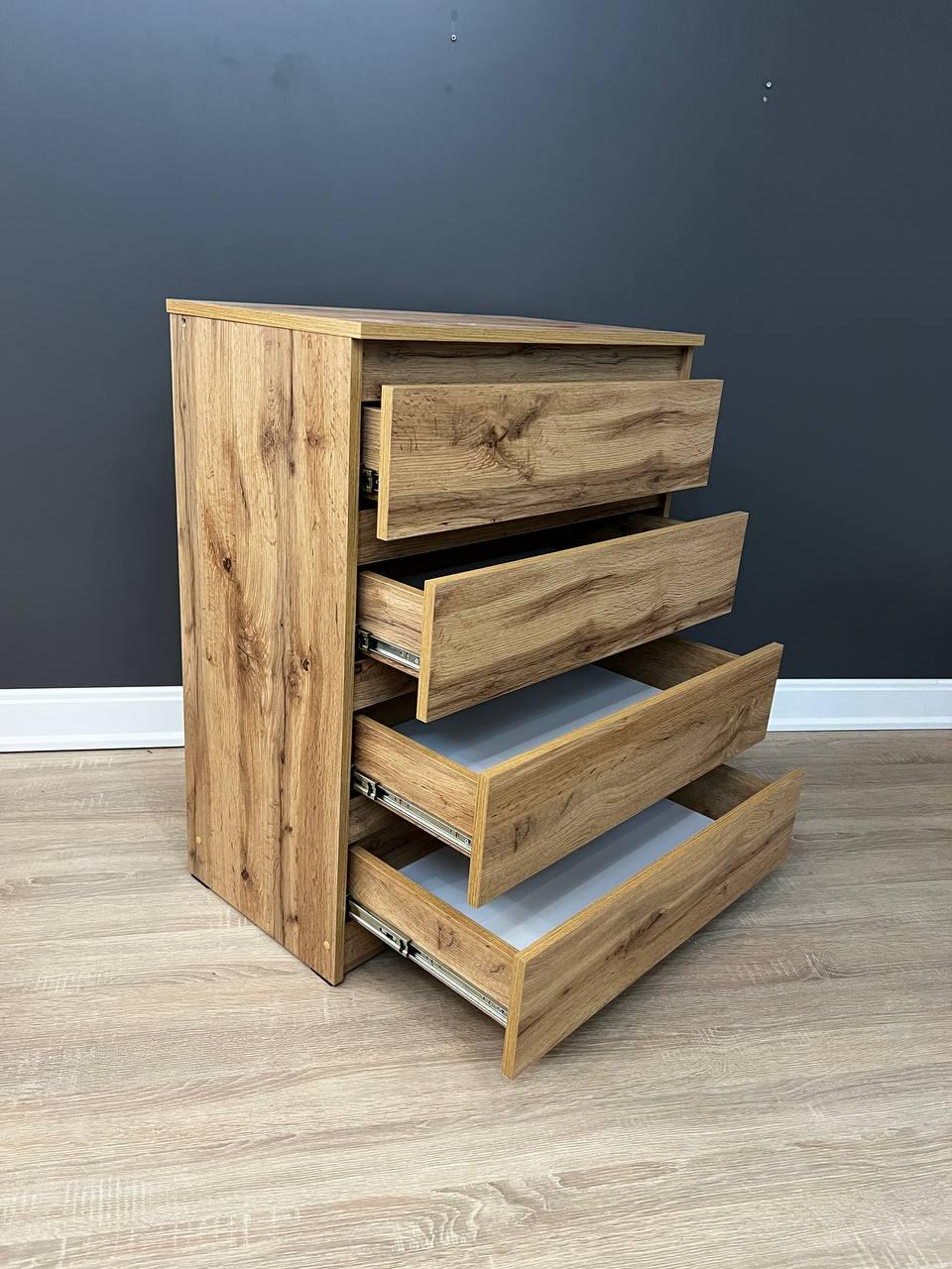 Комод Кватро 4 шухляди 700х860х380 мм Дуб аппалачі - фото 2 Комод Кватро 4 шухляди 700х860х380 мм Дуб аппалачі - фото 2