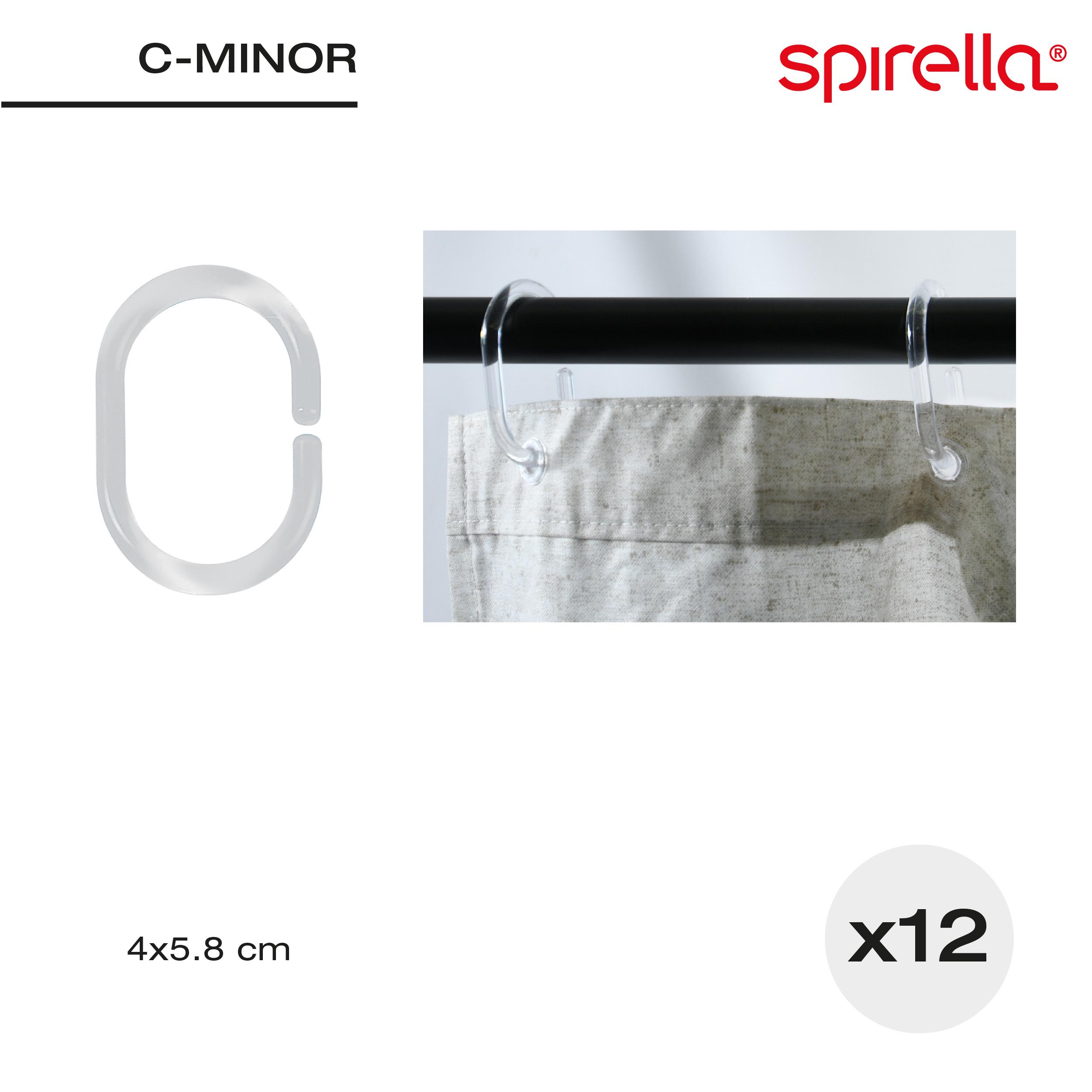 Кільця для шторки Spirella C-Minor 12 шт. Прозорий (10.40076) - фото 4 Кільця для шторки Spirella C-Minor 12 шт. Прозорий (10.40076) - фото 4
