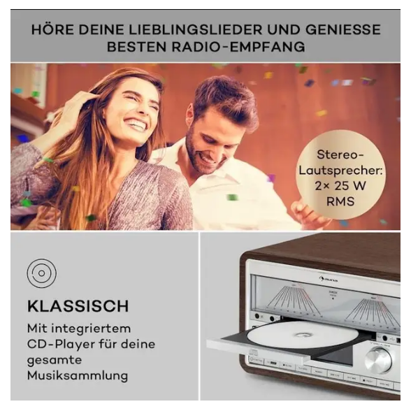 Стереосистема/музыкальный центр Auna Elton DAB для дома 50 Вт 20 станций (10041319) - фото 5 Стереосистема/музыкальный центр Auna Elton DAB для дома 50 Вт 20 станций (10041319) - фото 5