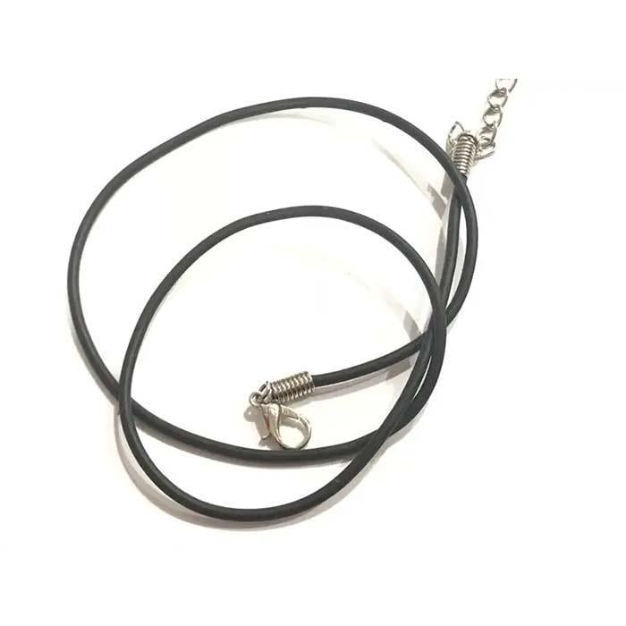 Шнур основа с застежкой и удлинителем для подвески кулона каучуковый (4101120310) Шнур основа с застежкой и удлинителем для подвески кулона каучуковый (4101120310)