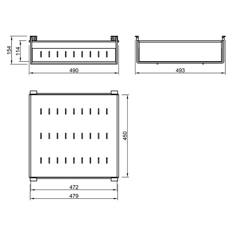Кошик для одягу Venus VIBO навісний металевий 494 мм Білий (ACLAV48VB) - фото 2 Кошик для одягу Venus VIBO навісний металевий 494 мм Білий (ACLAV48VB) - фото 2