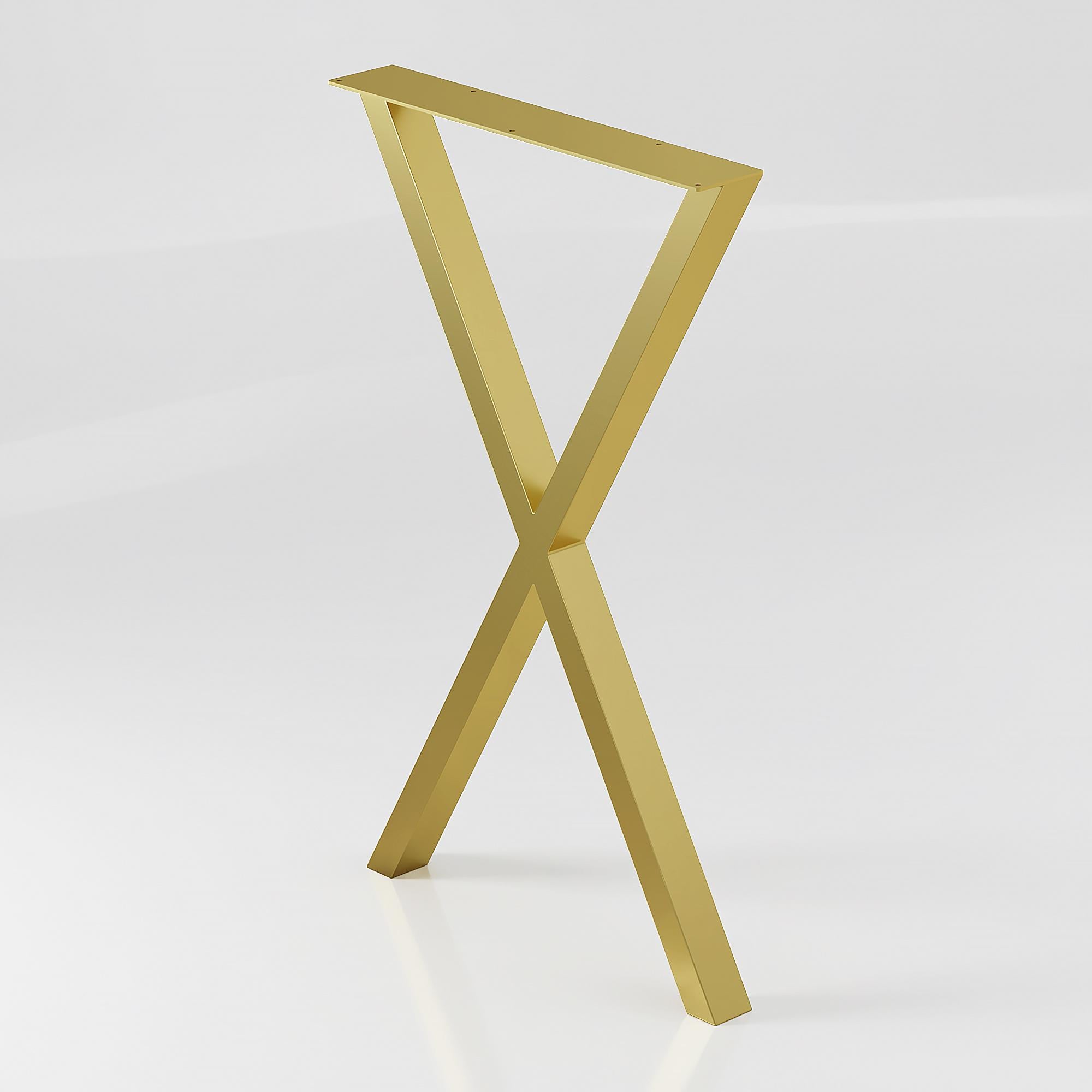 Опора для барного столу з металу 600х100 мм H 1000 мм Золотий (1138)