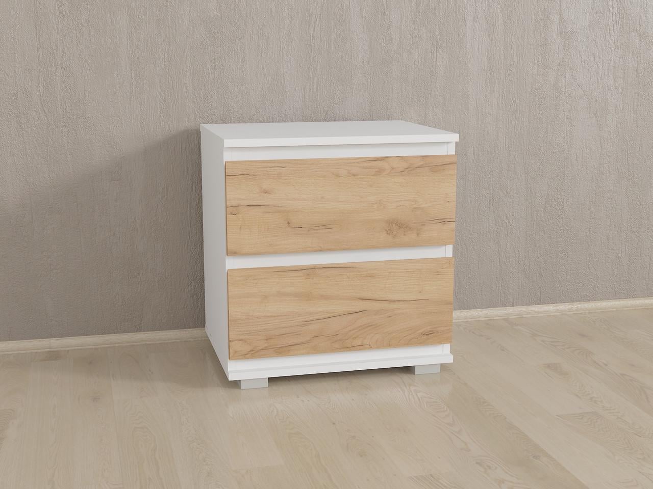 Тумба прикроватная Moreli Forte Alicia 502x535x390 мм Белый/Дуб крафт (id27-0000-b7-white-kraft)