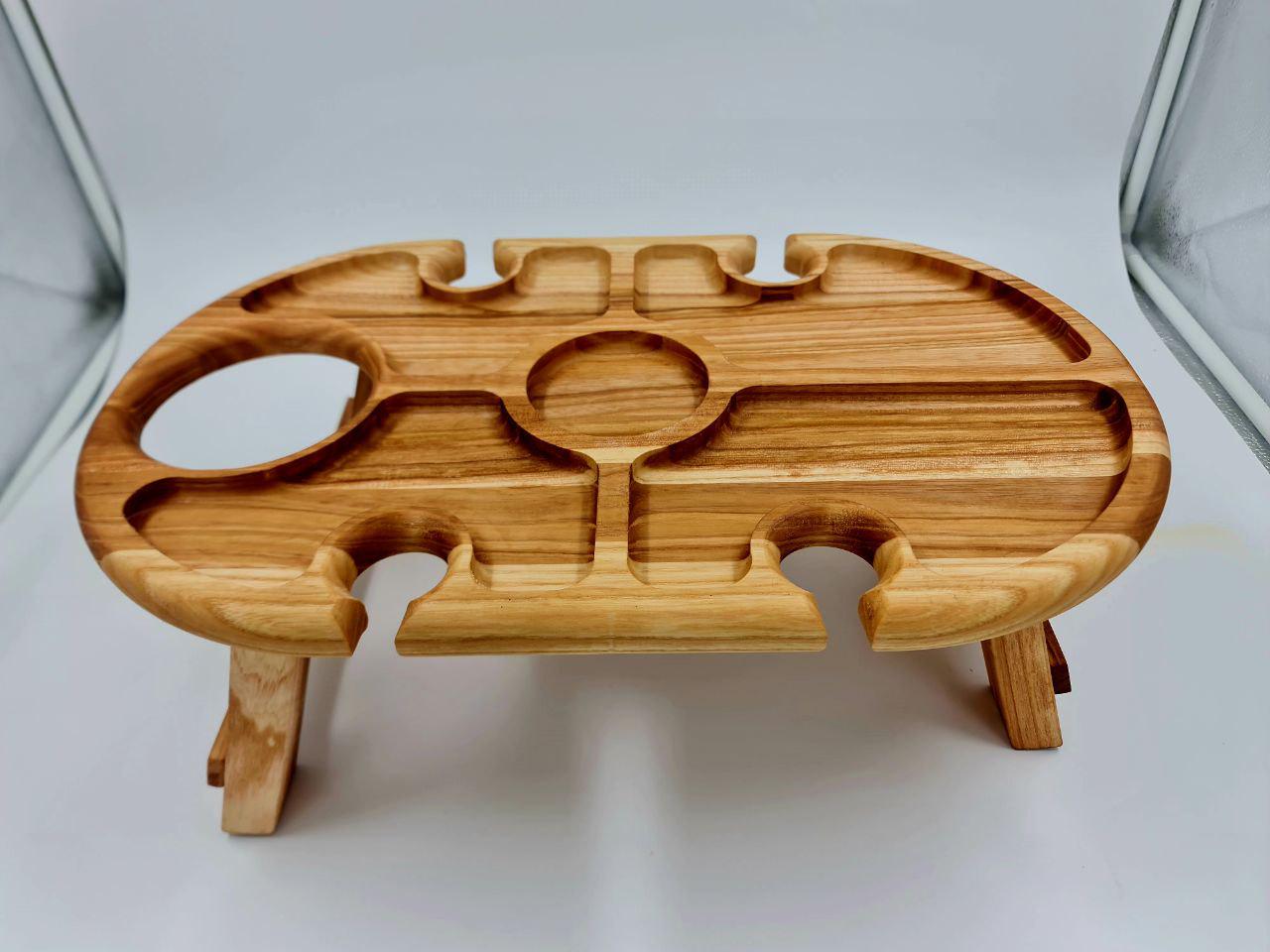 Столик на складаних ніжках із дуба 45х27 см