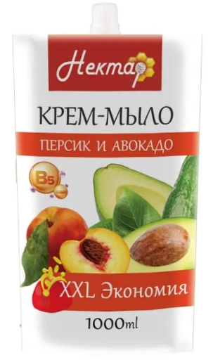 Крем-мило рідке Нектар Персик і авокадо змінний пакет 1000 мл (4820091146489)