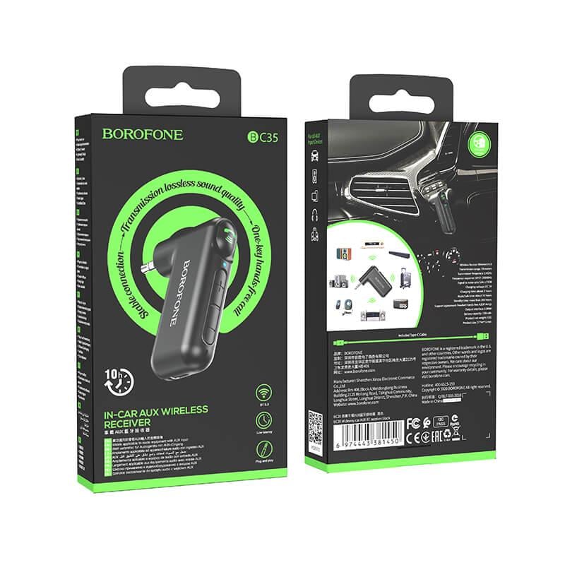AUX модулятор Borofone BC35 Bluetooth ресивер/Receiver (1834752383) - фото 2 AUX модулятор Borofone BC35 Bluetooth ресивер/Receiver (1834752383) - фото 2