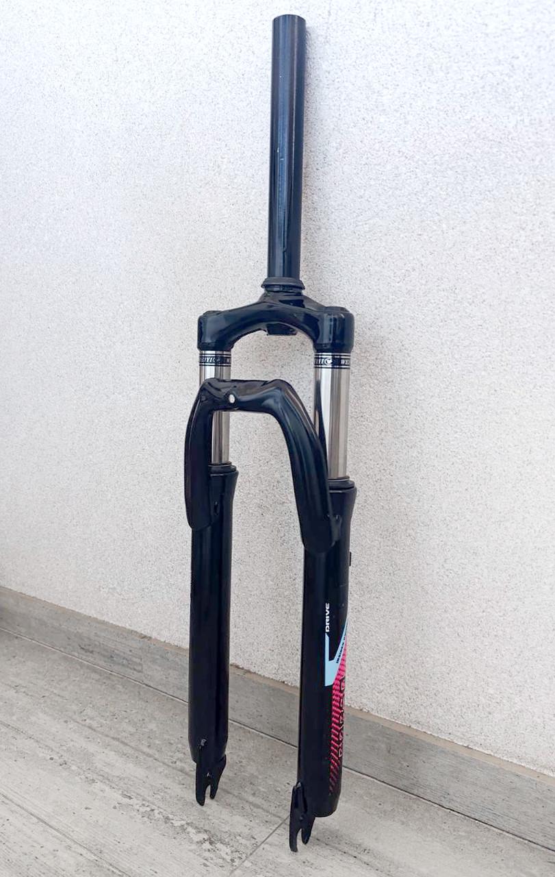 Вилка велосипедная амортизационнная Corso MTB 26" шток 1-1/8" ход 100 мм под диск Черный