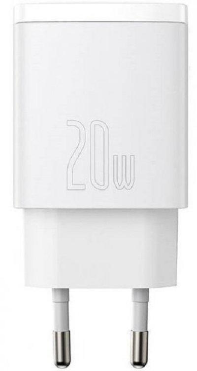 Устройство cетевое зарядное Baseus Compact Quick Charger 1 Usb/Type-C CCXJ-B02 20W White