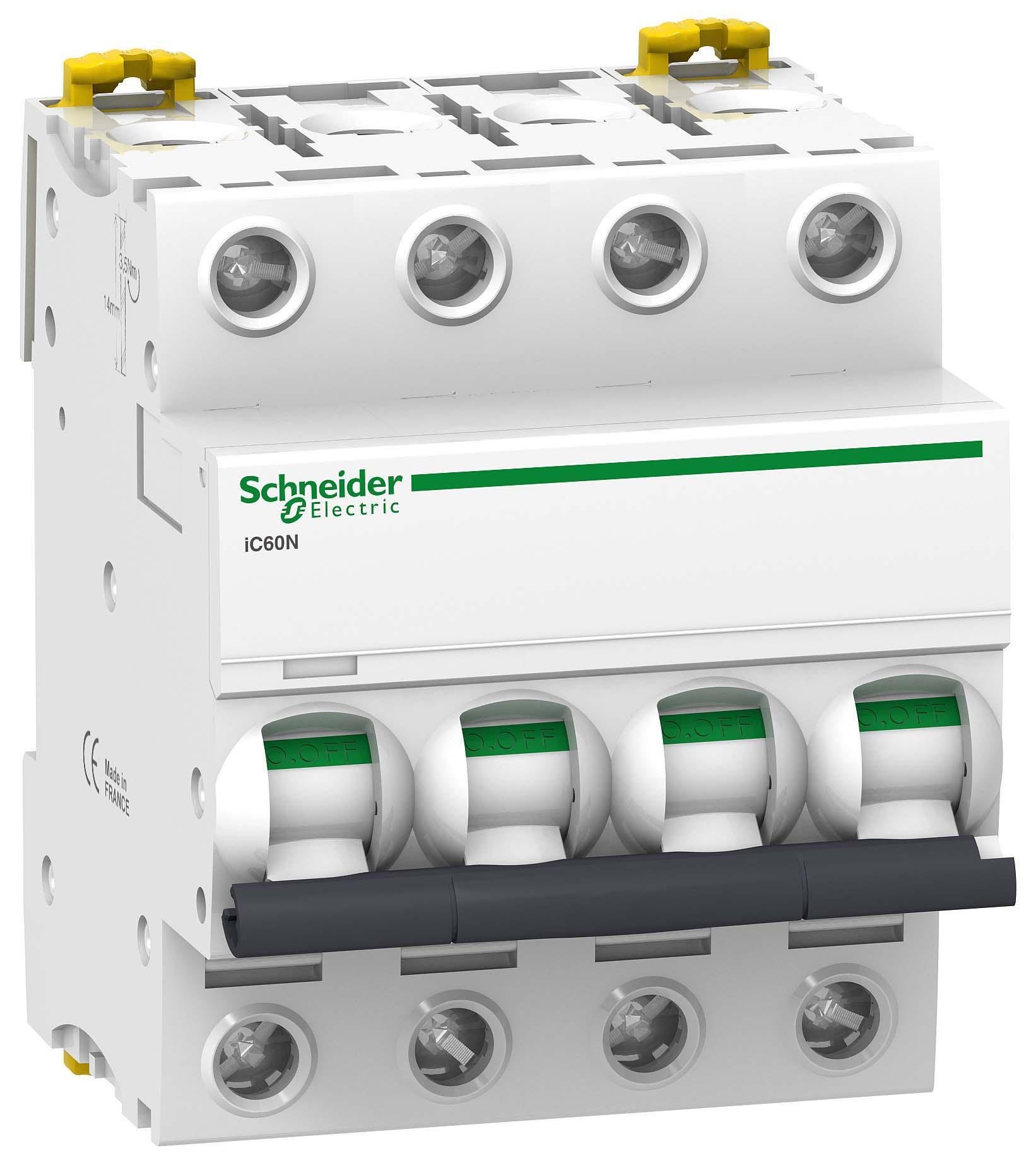 Автоматичний вимикач Schneider Electric Acti9 iC60N 4P 16A 6кА C (A9F79416)