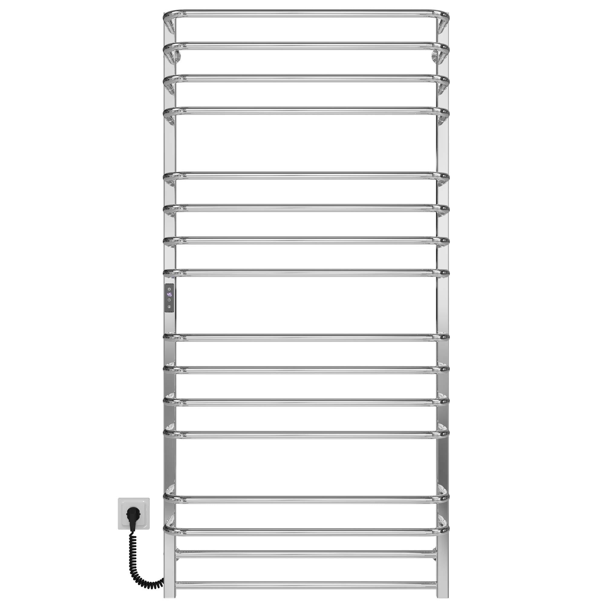 Полотенцесушитель электрический Deffi Lux П16 JD04 нержавеющая сталь 700х1500 мм Хром (A.LU.150.70.16.ECL2)