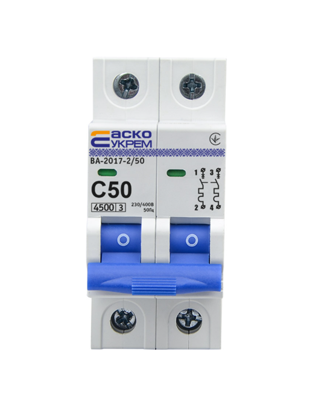Автоматический выключатель АСКО-УКРЕМ ВА-2017/С 2р 50А A0010170017