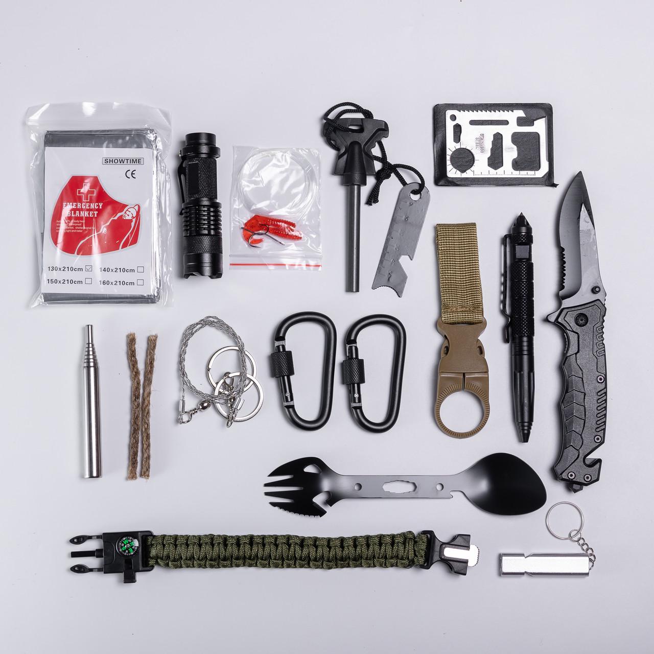 Набор туристический Jooki для выживания в пластиковом чехле 20х11х5,5 см (7198)