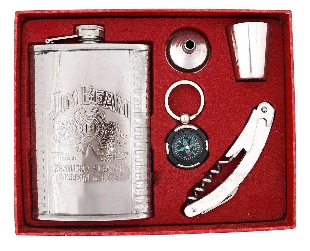 Мужской подарочный набор с флягой 255 мл (AND 550)