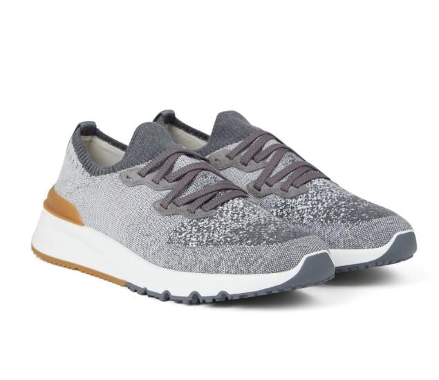 Кроссовки мужские в стиле Brunello Cucinelli Knitted Lace-Up Trainers р. 41 Серый Кроссовки мужские в стиле Brunello Cucinelli Knitted Lace-Up Trainers р. 41 Серый