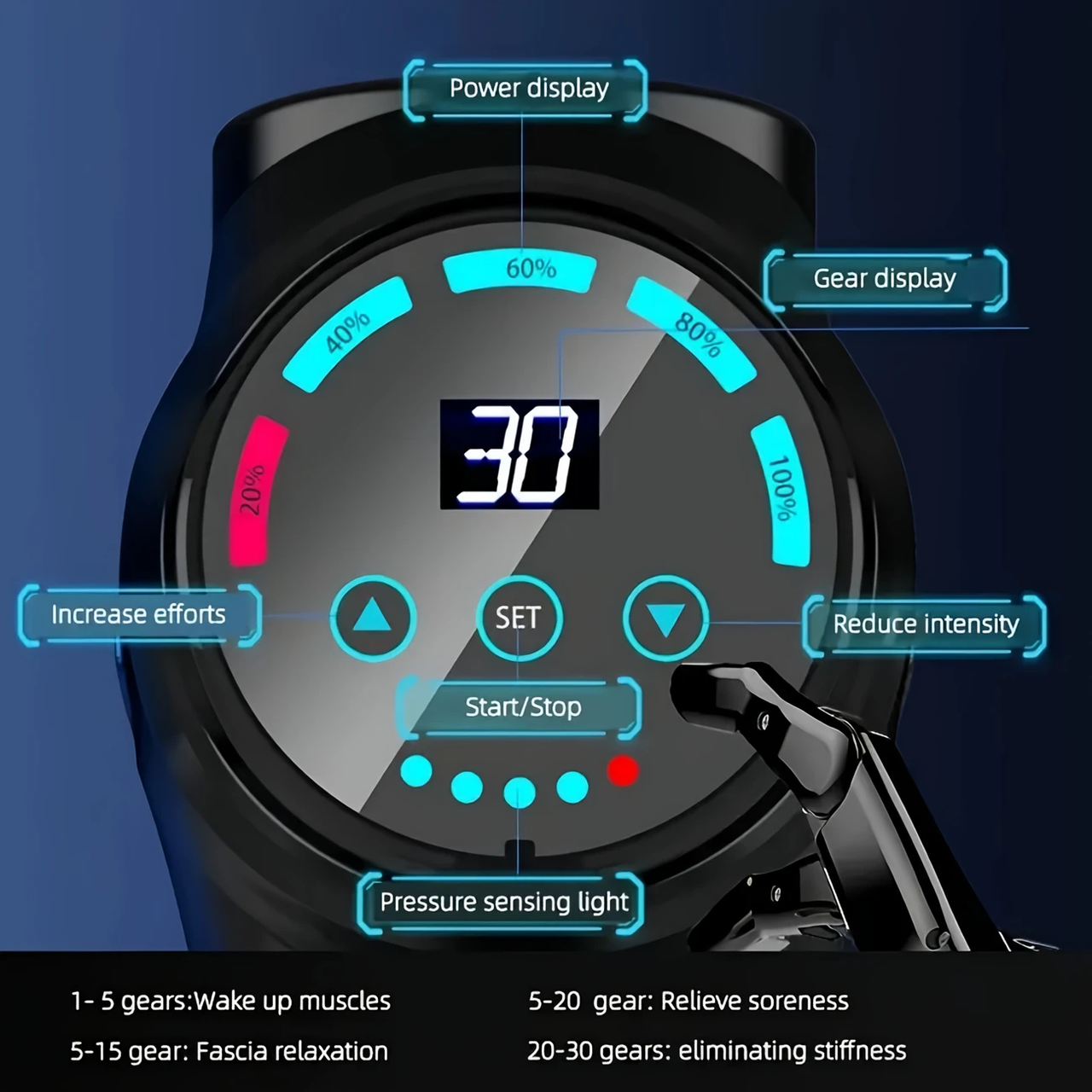 Массажер перкуссионный ударный для тела (2327926193) - фото 4 Массажер перкуссионный ударный для тела (2327926193) - фото 4