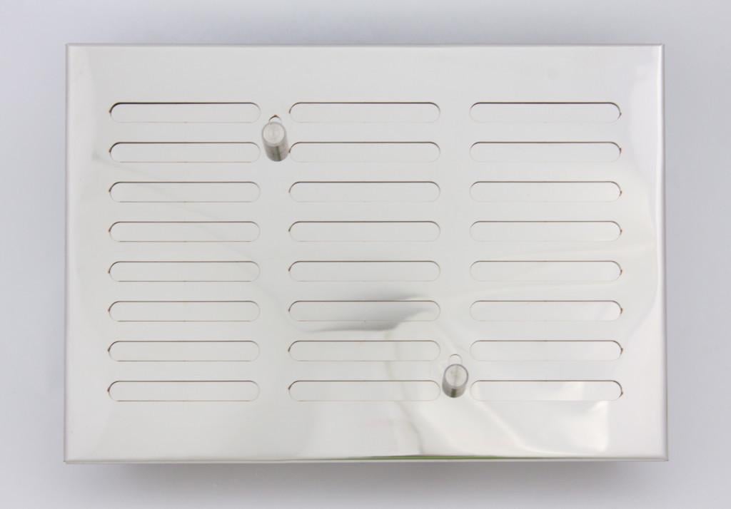 Вентиляционная решетка с регулировкой 17х24 см Нержавеющая сталь (13125032)