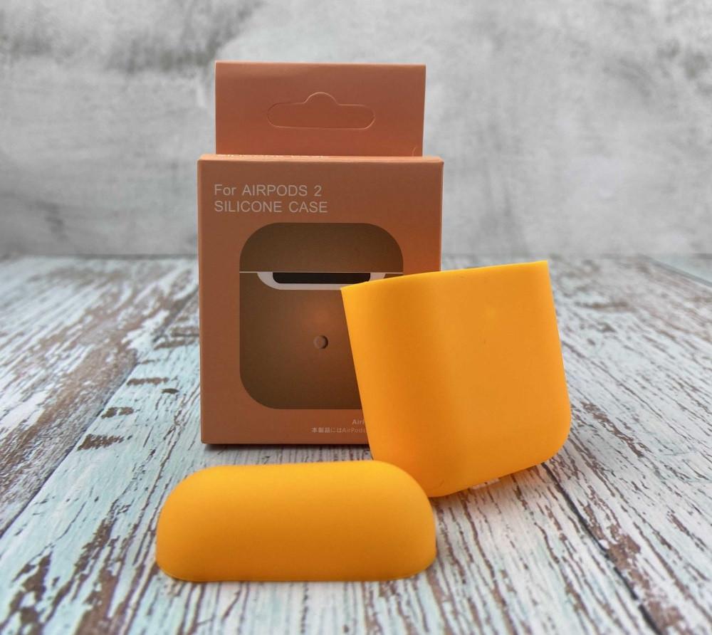 Силиконовый чехол для наушников AirPods 2 Orange