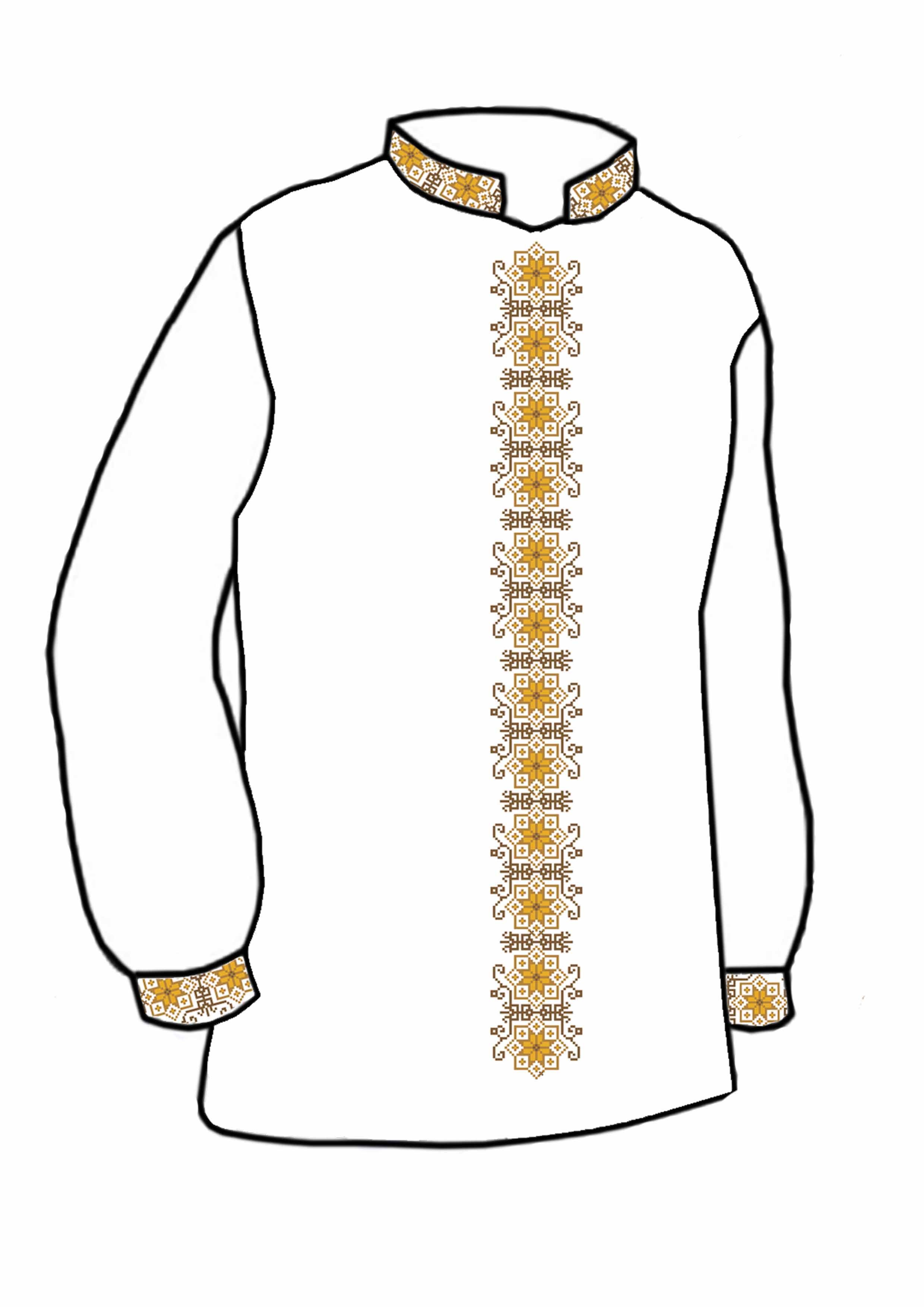 Заготовка для вишивки нитками або бісером сорочка СЧ-151 домоткане полотно Заготовка для вишивки нитками або бісером сорочка СЧ-151 домоткане полотно