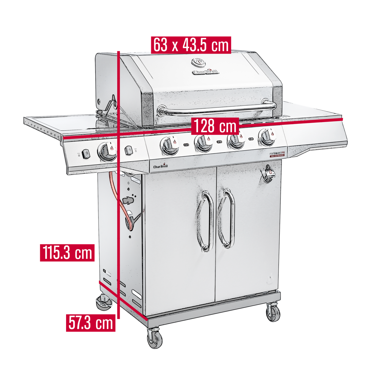 Газовый гриль Char-Broil Performance PRO S 4 (2624088320) - фото 5 Газовый гриль Char-Broil Performance PRO S 4 (2624088320) - фото 5