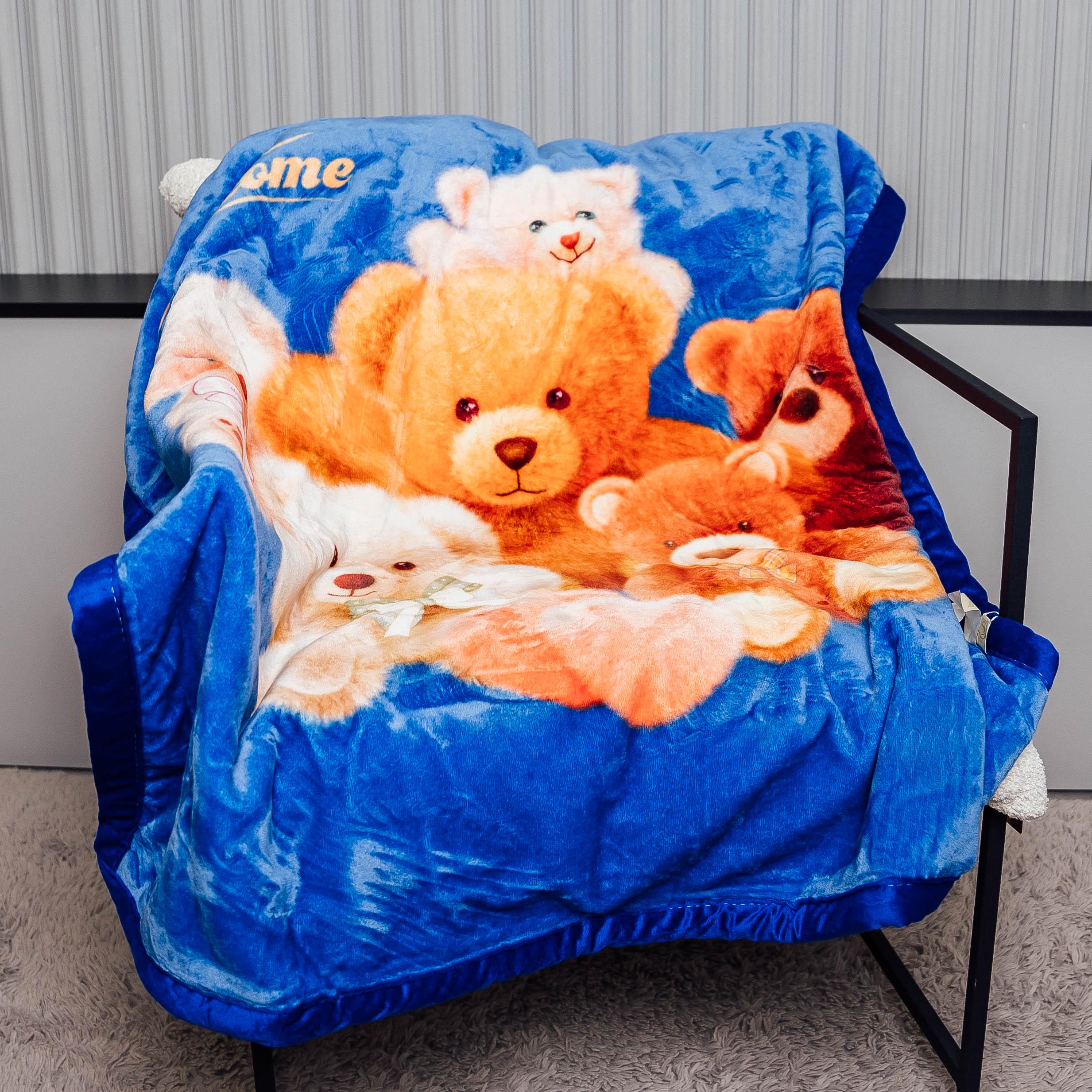 Плед детский 3D рисунки 110x140 см Темно-синий (88131) - фото 1 Плед детский 3D рисунки 110x140 см Темно-синий (88131) - фото 1