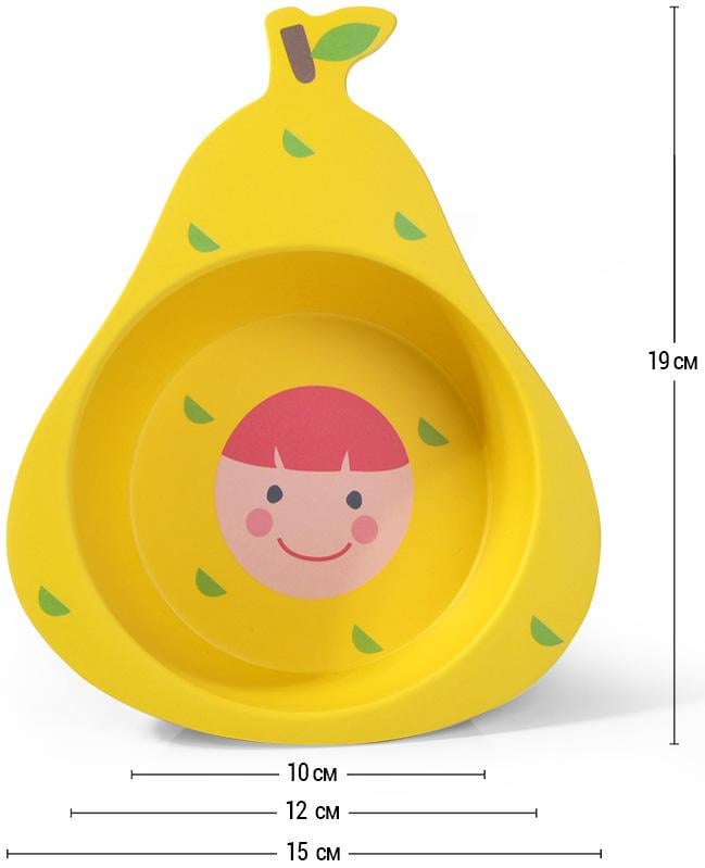 Тарелка детская суповая Fissman груша из бамбукового волокна 19 см - фото 2 Тарелка детская суповая Fissman груша из бамбукового волокна 19 см - фото 2