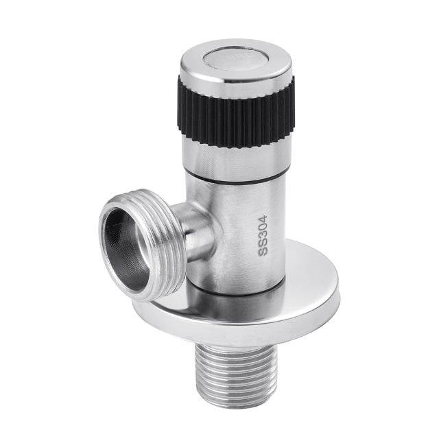 Кран приборный угловой Karro KR-03130S нержавеющая сталь 1/2"х3/4"