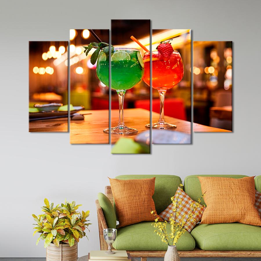 Настенний декор Коктейли с лаймом и клубникой 137x85 см (A448-5)