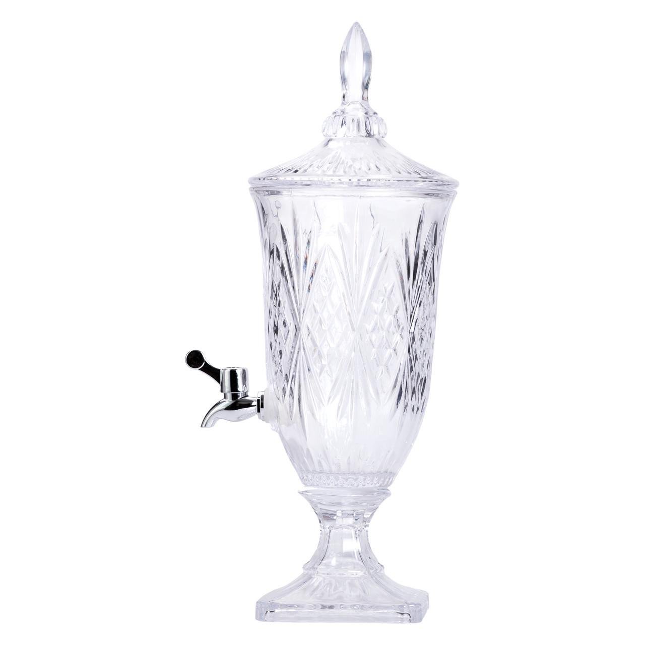 Лимонадница с краном на ножке стеклянная для напитков 2 л 46 см (HP-19-15) - фото 5 Лимонадница с краном на ножке стеклянная для напитков 2 л 46 см (HP-19-15) - фото 5