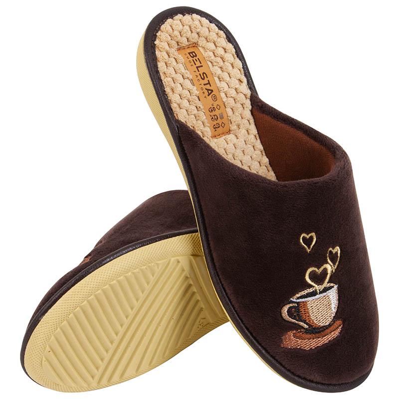Кімнатні тапочки Белста р. 37 24 см Коричневий (4100966) - фото 2 Кімнатні тапочки Белста р. 37 24 см Коричневий (4100966) - фото 2