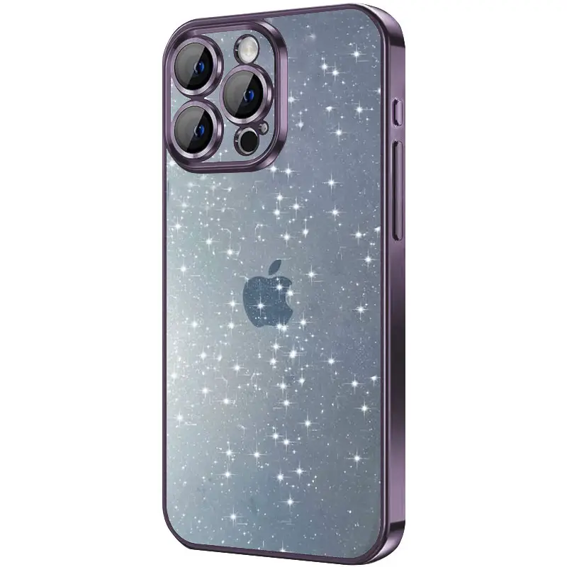 Чехол TPU+PC Glittershine для Apple iPhone 15 Pro Max (6.7") Фиолетовый |