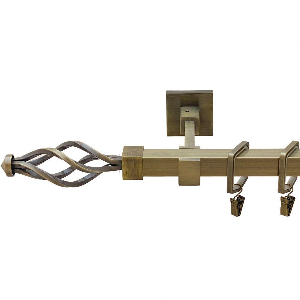 Карниз для штор Orvit Коссел однорядный гладкий 300 см Антик бруклин (00-00015590)