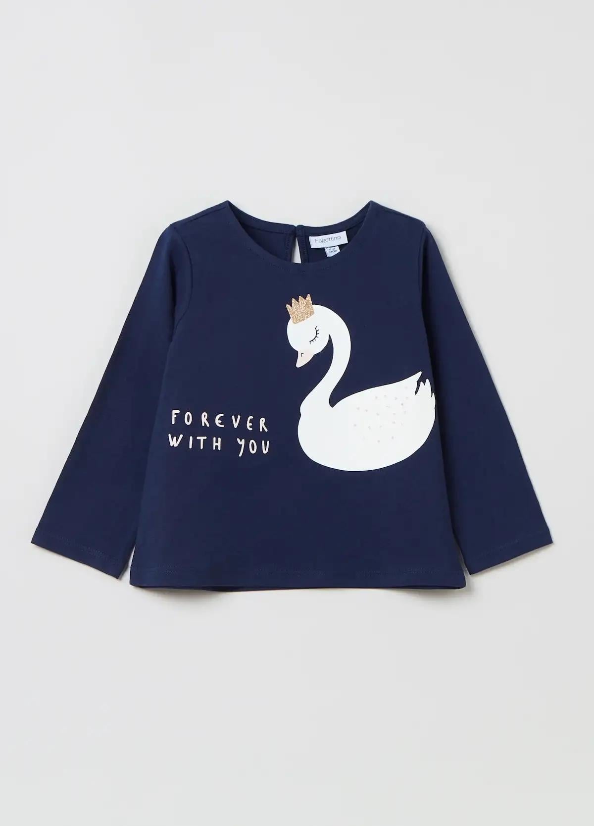 Лонгслів дитячий для дівчинки OVS 74 см Темно-синій (0426)