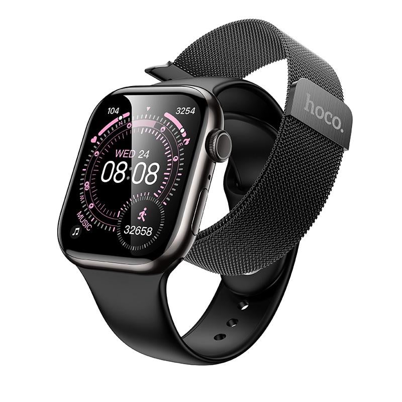 Смарт-годинник Hoco Y42 51 мм 200 mAh IPX6 Smart watch call version Black (6942007675277)