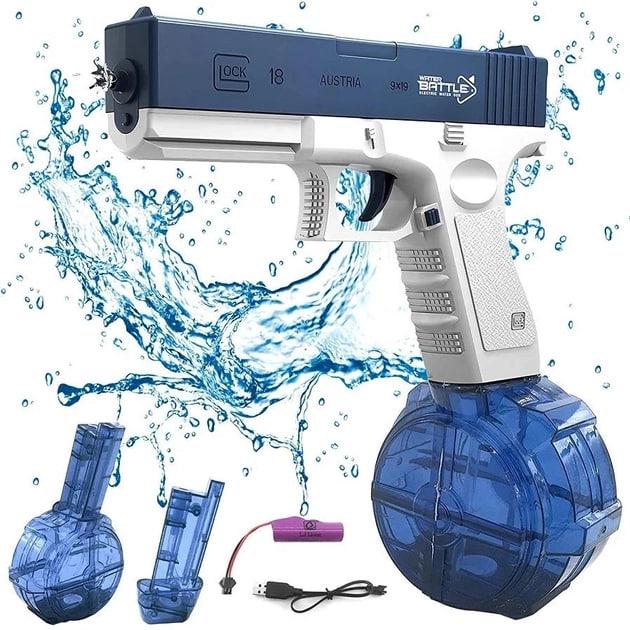 Пістолет водяний Glock water gun електричний заряджання від USB (409-1) - фото 3