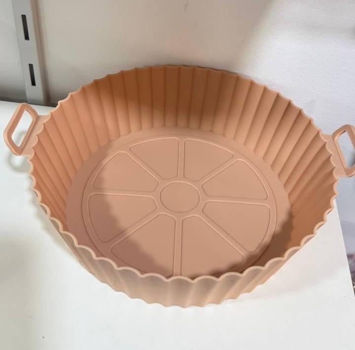 Силіконова форма вкладка для аерофритюрниць/аерогрилей/печей 19,5 см Коричневий (2822859386) Силіконова форма вкладка для аерофритюрниць/аерогрилей/печей 19,5 см Коричневий (2822859386)