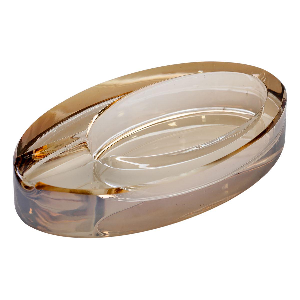 Попільничка для цигарок скляна 13х7 5х2 5 см Золотистий (7207) - фото 4