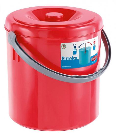 Ведро с крышкой Stefanplast Eureka 20105 пластиковое 10 л Красный (37944)