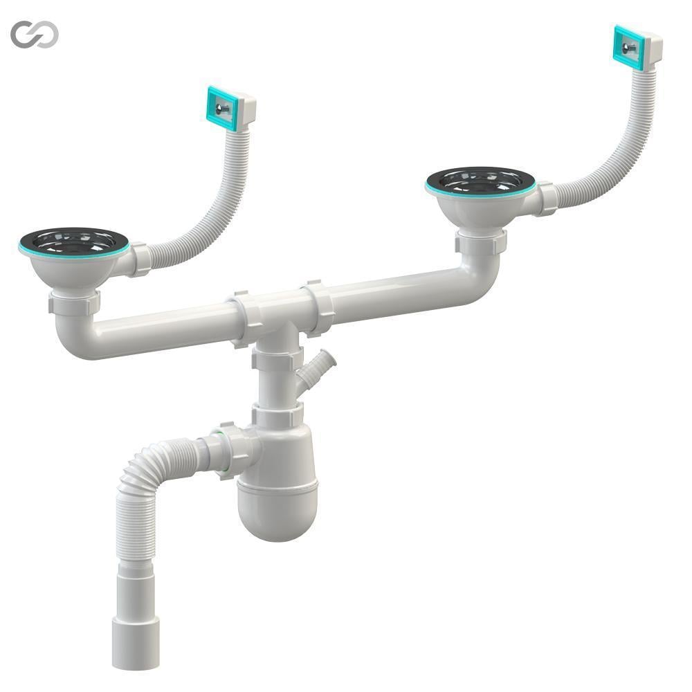 Сифон SoloPlast К1450 для мийки та умивальника пластиковий з відводом (2518030262) - фото 2 Сифон SoloPlast К1450 для мийки та умивальника пластиковий з відводом (2518030262) - фото 2