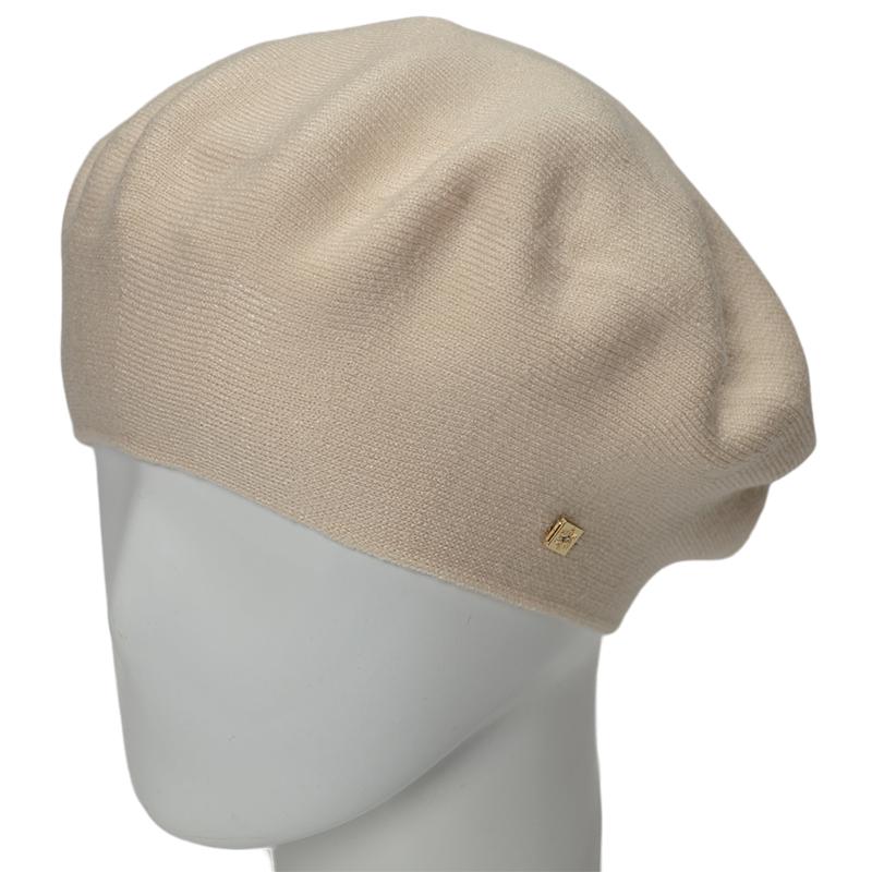 Берет женский Novita Лизи вискозный Ванильный (163977)