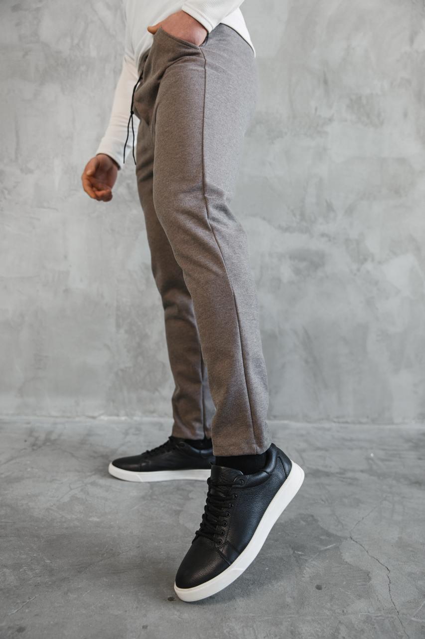 Штани чоловічі зимові slim-fit J0027 на флісі XL Коричнево-бежевий (J0027/2/4) - фото 2 Штани чоловічі зимові slim-fit J0027 на флісі XL Коричнево-бежевий (J0027/2/4) - фото 2