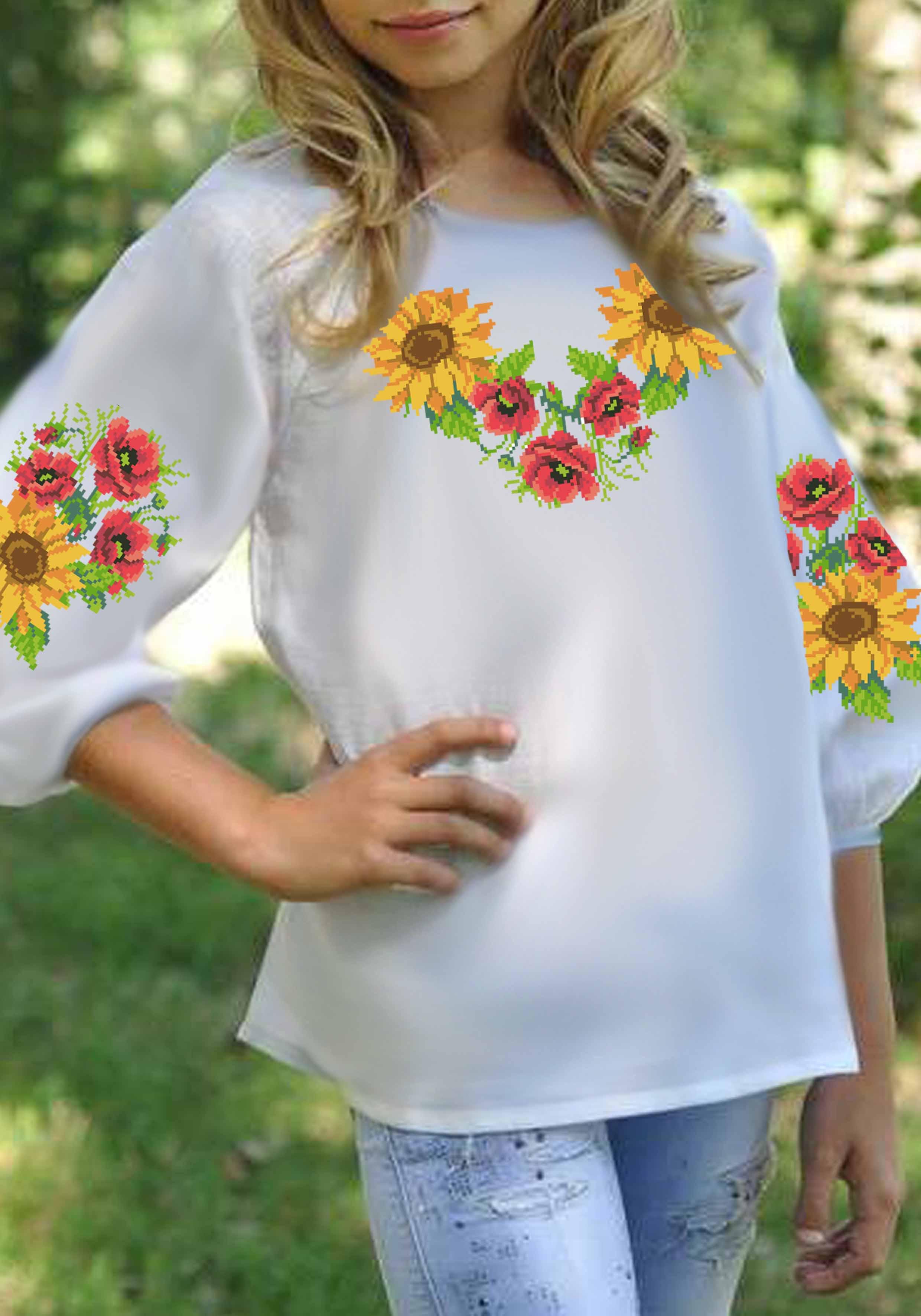 Заготовка для вышивки нитками/бисером для девочки домотканое полотно (СДД-8)