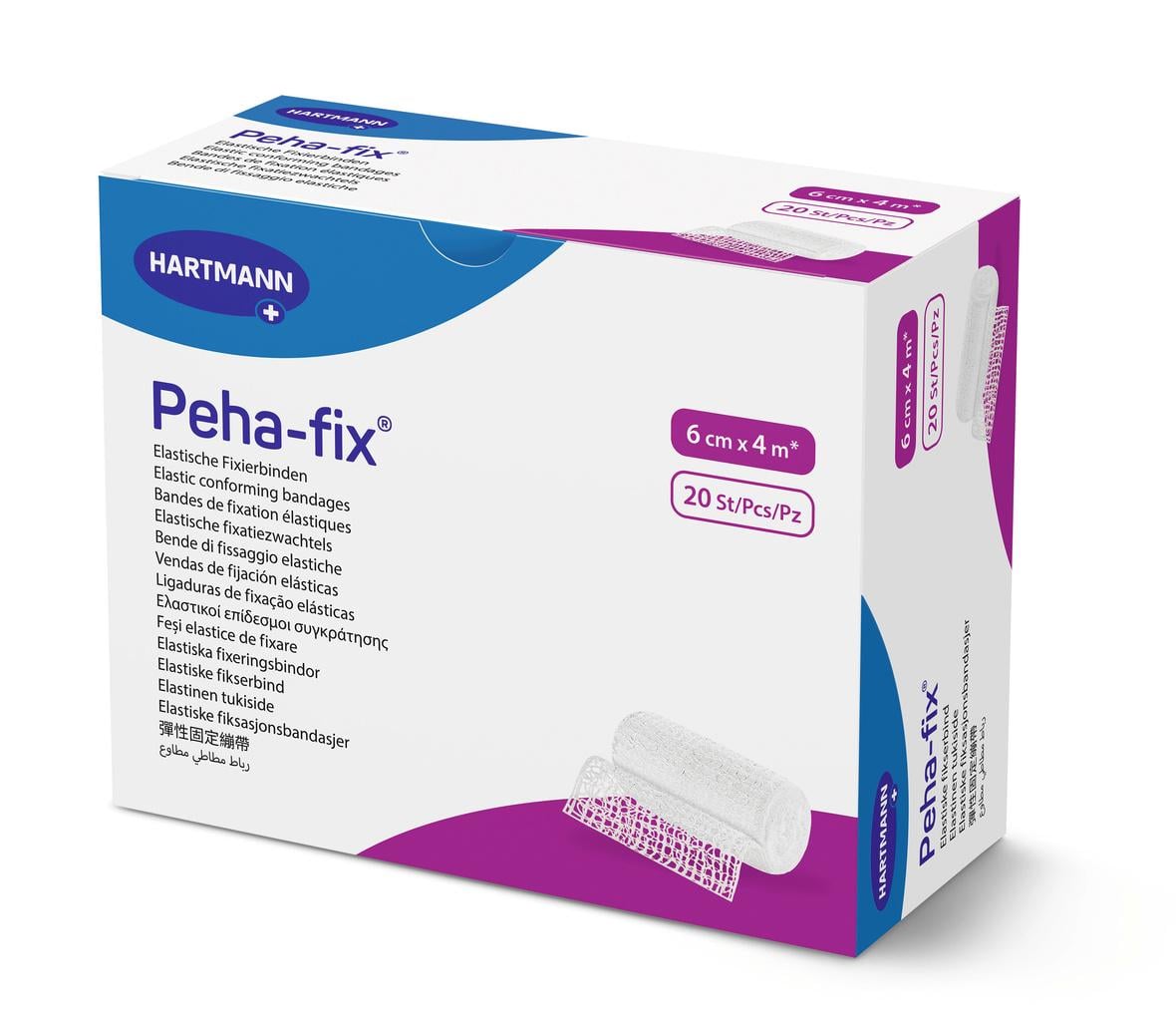 Бинты эластичные фиксирующие Peha-fix 6 см х 4 м 20 шт.