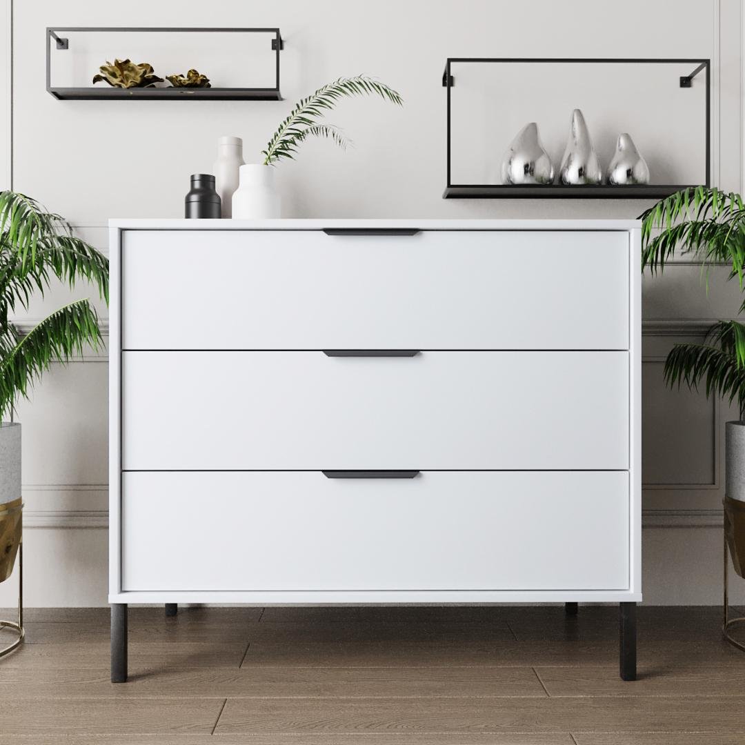 Комод DiPortes Жані JN-012 100/87/50 см Білий матовий (01292)