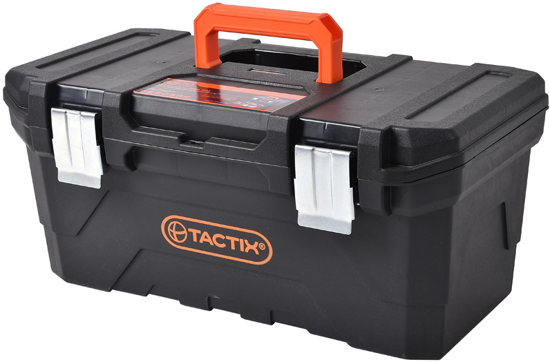 Ящик для инструмента Tactix 580x300x260 мм с металлическими застежками пластиковый (INSBXBXB0023058PT0)