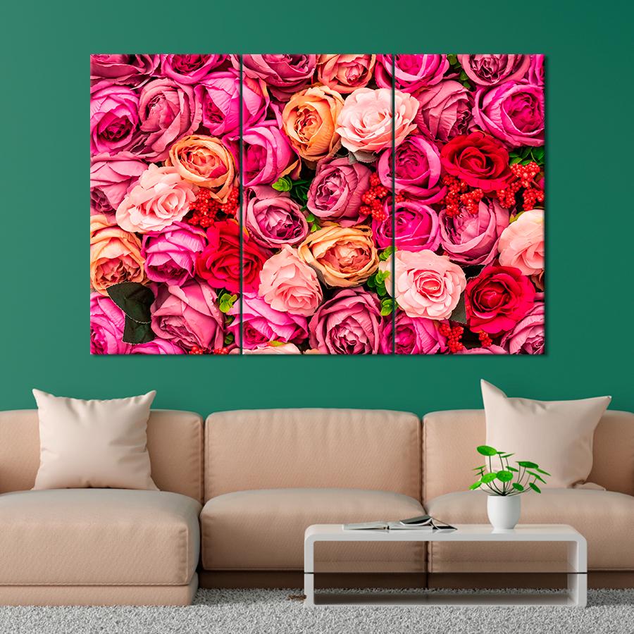 Картина цветы и растения Великолепные розы 78x48 см (A1035-3)