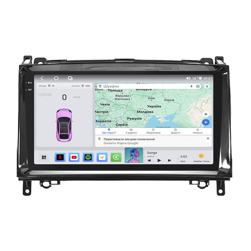 Автомагнітола штатна Lesko 4G/QLED/360°/CarPlay/Wi-Fi для Mercedes-Benz B-Клас I W245 2005-2009 4/64Gb 9" (2315008127)