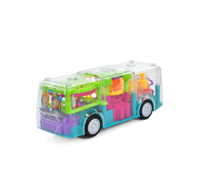 Игрушечный прозрачный автобус Qunxing Toys 8899-139 со светомузыкой (3178236713)