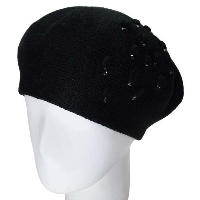 Берет женский Lirus Капри двойной шерстяной Черный (118916)