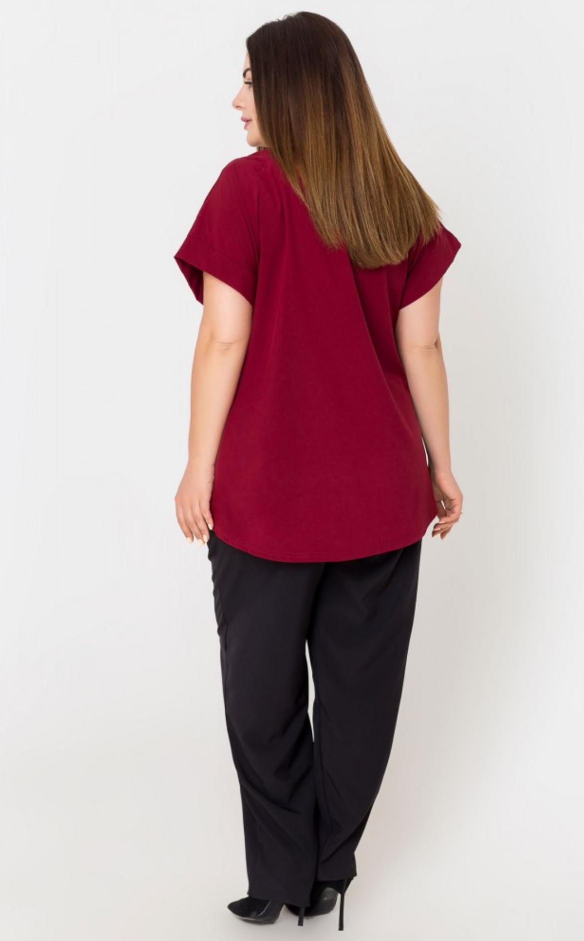 Блузка женская мелиса р. 60 Бордовый (2288839631) - фото 3