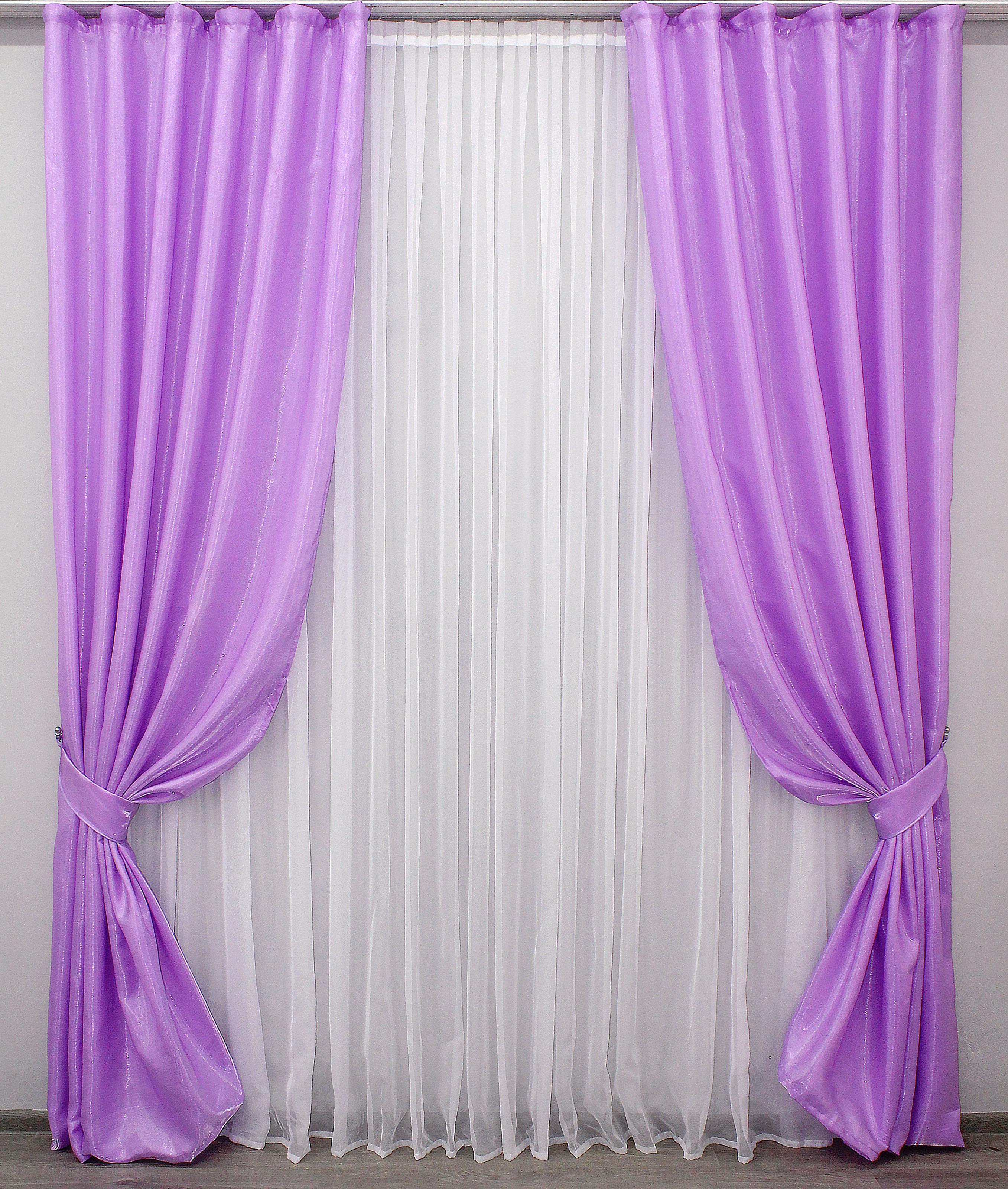 Комплект штор VR-Textil Атлас № 740ш монорей 100х270 см 2 шт. Бузковий (31-222) - фото 1 Комплект штор VR-Textil Атлас № 740ш монорей 100х270 см 2 шт. Бузковий (31-222) - фото 1